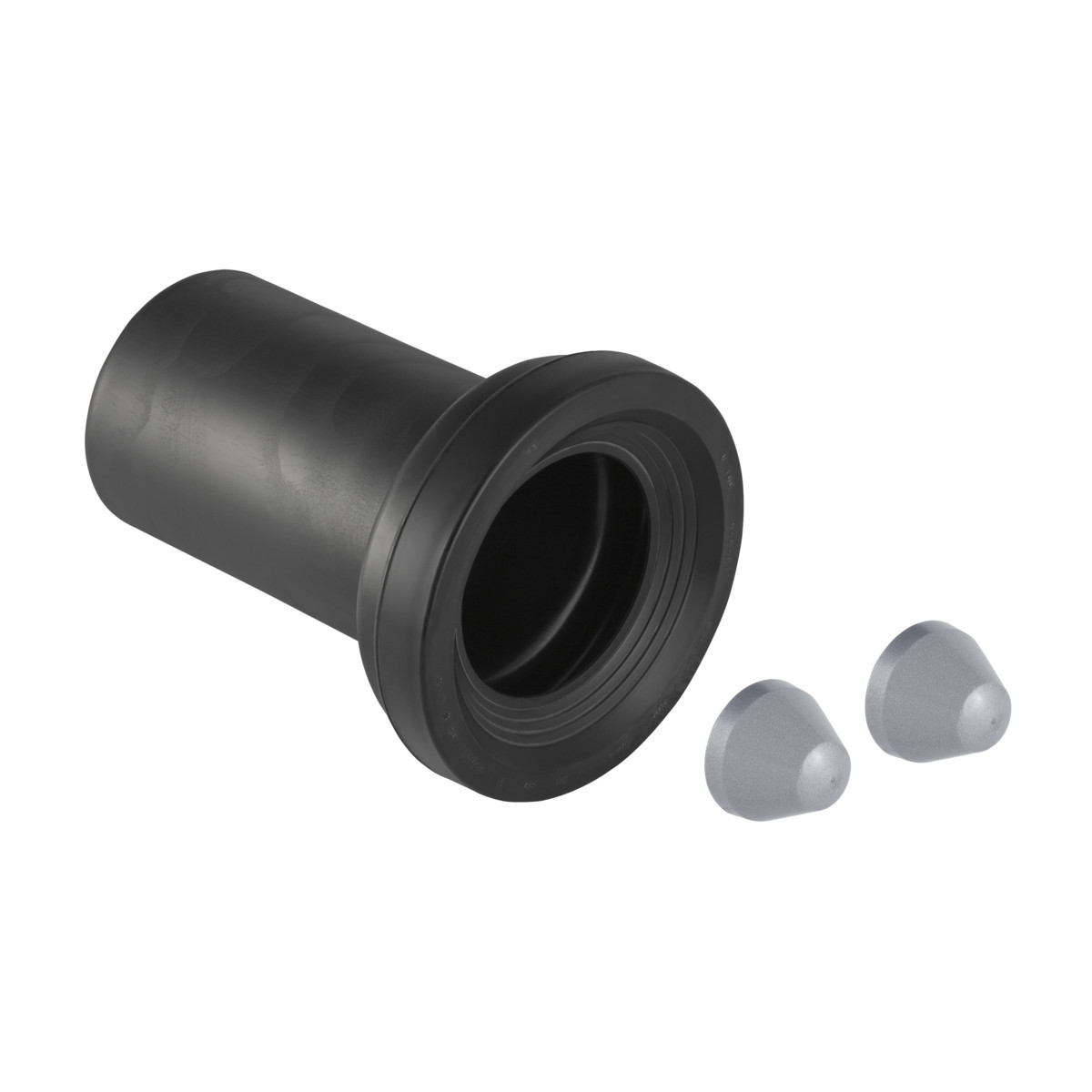 Geberit Toestelaansluiting Aansluitstuk met manchet en afdekkappen: D=90MM, matverchroomd