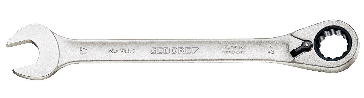 Gedore 7 UR 7 Ur 18 omschakelbare ringratel-steeksleutel ud 18 MM