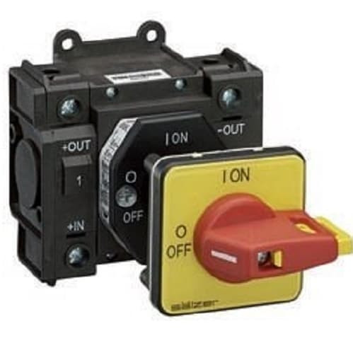 Sälzer Electric DC LASTSCHEIDER DC Lastschakelaar 800V -32a - 2P/1STR.-M-draaikn. ge/RD - front.mont.