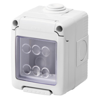 Gewiss 27 COMBI-serie Waterdichte Kast voor system-apparaten - 2 gang - grijs - ip55