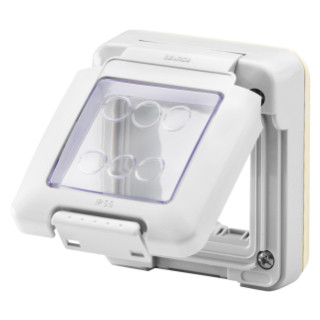 Gewiss 27 COMBI-serie Combi In - waterdichte dop 2 module - system - ip55 - grijs