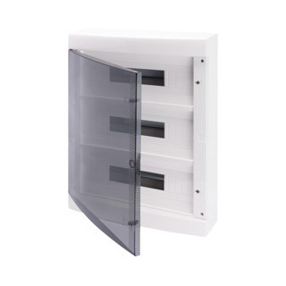 Gewiss 40 CD-serie Kunststof Opbouwkast met din rail - met transparante deur -wanden glad