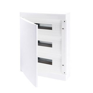 Gewiss 40 CD-serie Kunststof Opbouwkast met din rail - met dichte deur -wanden glad - 3x1