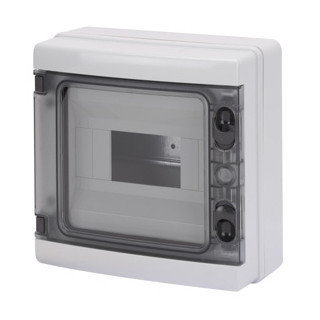 Gewiss 40 CD-serie Kunststof Opbouwkast met din rail en klemblokjes- met transparant deur