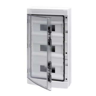 Gewiss 40 CD-serie Kunststof Opbouwkast met uni rail met klemmenblok - met transparant de