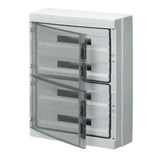 Gewiss 40 CD-serie Kunststof Opbouwkast met din rail en klemmenblokken - transparante deu