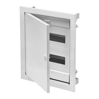 Gewiss 40 CDI-serie Inbouwkast Voor metselwerkmuren 2x12 module - met blanco deur en metal