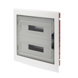 Gewiss 40 CDI-serie Verdeelkast - paneel met venster en uittrekbaar frame - deur rookglas