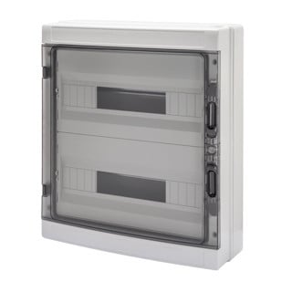 Gewiss 40 CD-serie Kunststof Opbouwkast met din rail - met transparant deurtje - wanden G