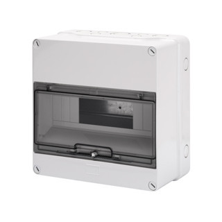 Gewiss 40 CD-serie Kunststof Opbouwkast met din rail - met transparant deurtje - wanden M