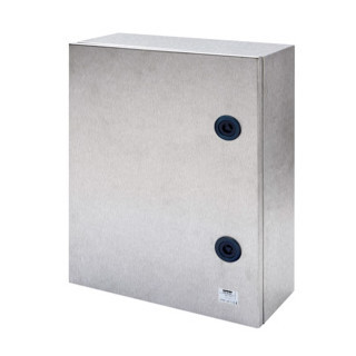 Gewiss 46-serie Kast Van gesatineerd roestvrij staal met dichte deur voorzien van slot