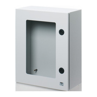 Gewiss 46-serie Metalen Kast met deur voorzien met gehard glas en slot - BXHXD 310x425