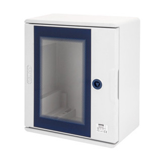 Gewiss 46-serie Polyester Kast met transparante deur voorzien van slot - BXHXD 250x300