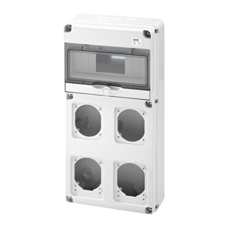 Gewiss 68 Q-DIN-serie Q-Din 10 module - 2 flenzen iec 16 A + 2 flenzen iec 16/32 A - ip65