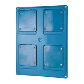 Gewiss 68 Q-MC QMC16/63 - geflensd paneel - 4 inbouwmontageflenzen 16/32 A - lichtbla