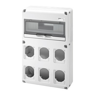 Gewiss 68 Q-DIN-serie Q-Din 14 module - 6 flenzen iec 309 16/32 A ip44/67 - ip65