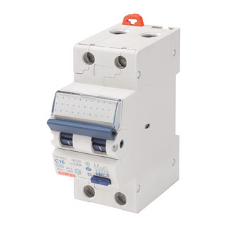 Gewiss 90-serie aardlekschakelaars Aardlekautomaat 2P C-kar 20a 300 ma type-A selectief 6ka 2 module - se