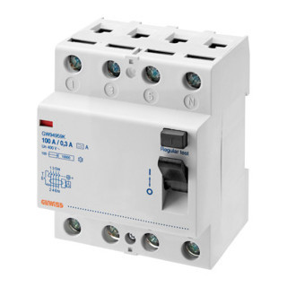 Gewiss 90-serie aardlekschakelaars Aardlekschakelaar 4P 100a 30ma type A direct 4 module - idp serie