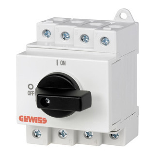 Gewiss 90 AM-serie Hoofdschakelaar Draai 4P 32a 1000V - 3,5 module