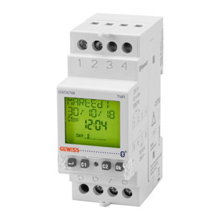 Gewiss 90 AM-serie Tijd-/astronomische schakelaar - laadreserve 5 jaar - 1 omschakelingsc