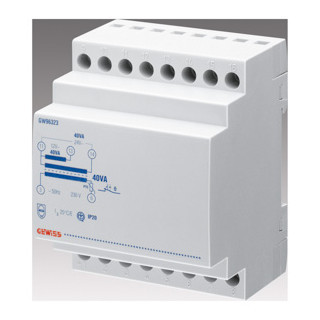 Gewiss 90 AM-serie Veiligheidstransformator - 40 va 230 V/12+12=24 V