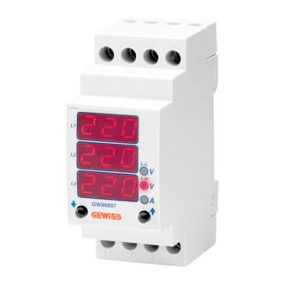 Gewiss 90 AM-serie Voltage/Stroommultimeter - 2 module