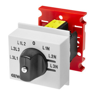 Gewiss 90 AM-serie Voltmeterregelaar - 7 standen fase-fase en fase-neutraal - 3 module