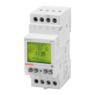 Gewiss 90 AM-serie Wekelijkse Tijdschakelaar - laadreserve 5 jaar - 1 omschakelingscontac