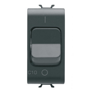 Gewiss CHORUSMART - Huishoudelijke serie Chorusmart Installatieautomaat C-kar 1P 10a 230 vac 1 module satijn ZW