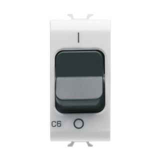 Gewiss CHORUSMART - Huishoudelijke serie Chorusmart Installatieautomaat C-kar 1P+N 6a 230 vac 1 module glanzend