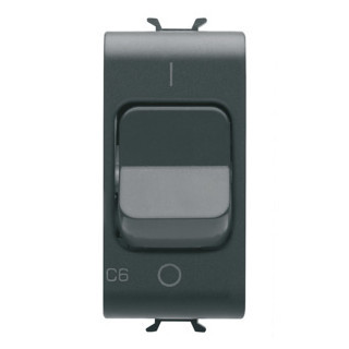 Gewiss CHORUSMART - Huishoudelijke serie Chorusmart Installatieautomaat C-kar 1P+N 6a 230 vac 1 module satijn Z