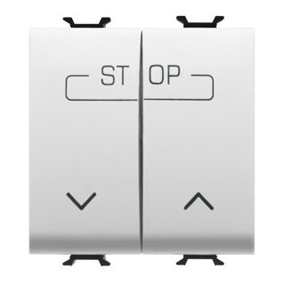 Gewiss CHORUSMART Double Push-button, 2M 1P no 16a R.W. W