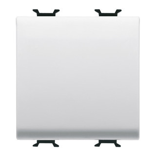 Gewiss CHORUSMART Drukknop 1P 250 vac - no 16 A - neutraal - 2 module - glanzend wit - C