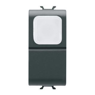 Gewiss CHORUSMART Drukknop 1P 250 vac - no 16 A - opaal afscherming - 1 module - satijn