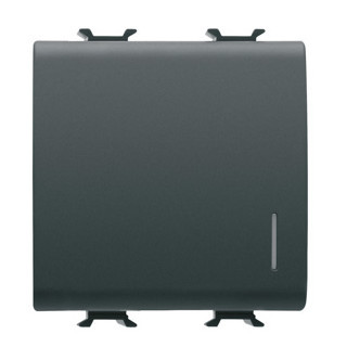 Gewiss CHORUSMART Drukknop 1P 250 vac - no 16 a verlichtbaar - met afscherming - 2 modul