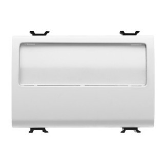 Gewiss CHORUSMART Drukknop Met verlicht naamplaatje 250 vac - no 10 A - 3 module - glanz