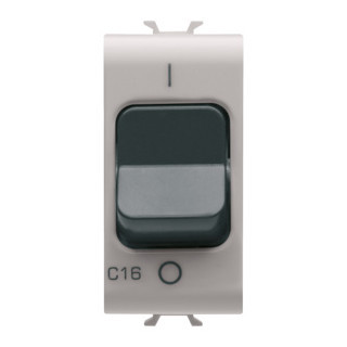 Gewiss CHORUSMART - Huishoudelijke serie Chorusmart Installatieautomaat 1P C16 3ka 230V ac1m beige