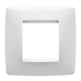 Gewiss CHORUSMART - Huishoudelijke serie One Internationale plaat - technopolymeer - 2 module - wit - chorusmar