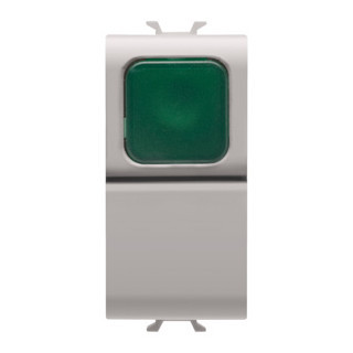 Gewiss CHORUSMART P-Button, 1M 1P no 16a green lamp, beige