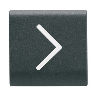 Gewiss CHORUSMART Uitwisselbare Drukknop - 22 X 22 MM - horizontaal pijltje - satijn zwa