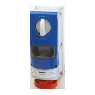 Gewiss IB-serie Verticaal Bevestigde vergrendelde contactdoos - met bodem - met zekeri