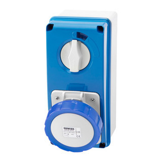 Gewiss IB-serie Verticaal Bevestigde vergrendelde contactdoos - met bodem - zonder zek