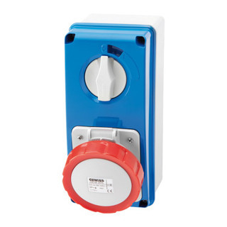 Gewiss IB-serie Verticaal Bevestigde vergrendelde contactdoos - met bodem - zonder zek