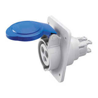 Gewiss IEC 309 HP-serie Cee Wandcontactdoos 2p+a 16a 200/250V 50/60HZ - inbouw 10° - ip44/ip54