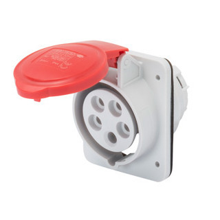 Gewiss IEC 309 HP-serie Cee Wandcontactdoos 3p+n+a 16a 380/415V 50/60HZ - inbouw 10° - ip44/ip