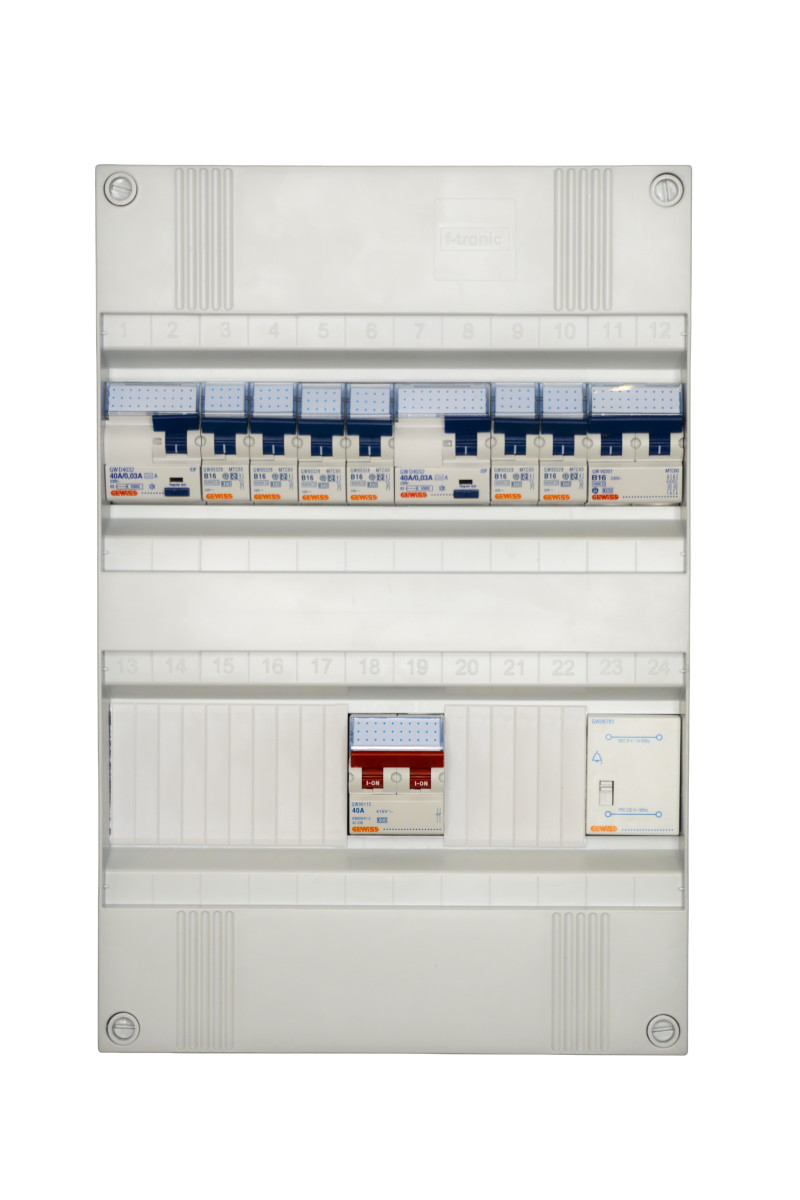 Gewiss NLK Groepenkast 1F,2als,6 groepen+trafo+kook