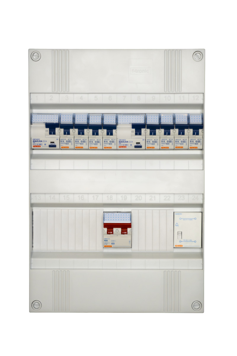 Gewiss NLK Groepenkast 1F,2als,8 groepen+trafo