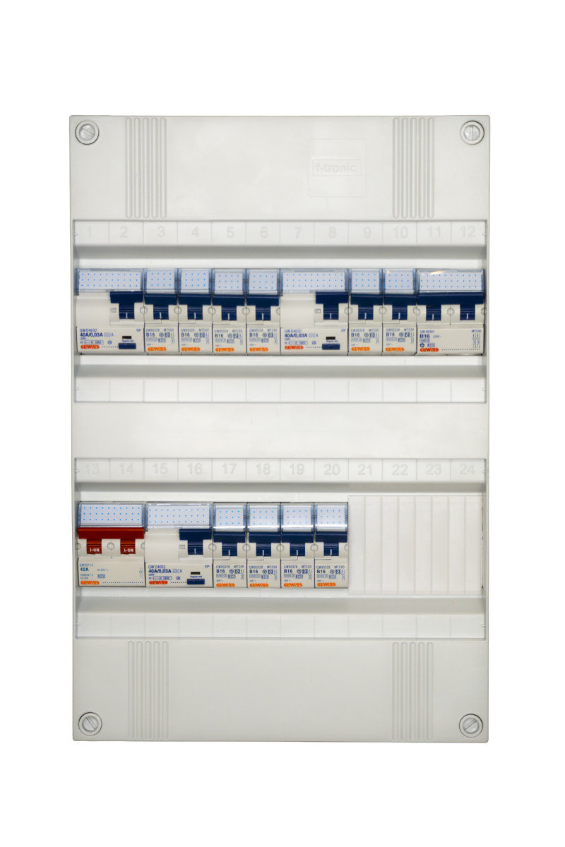 Gewiss NLK Groepenkast 1F,3als,10 groepen+kook