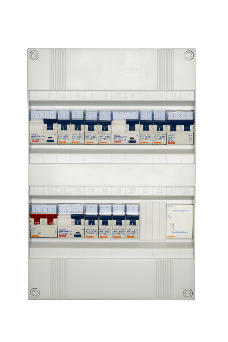 Gewiss NLK Groepenkast 1F,3als,10groepen+trafo+kook