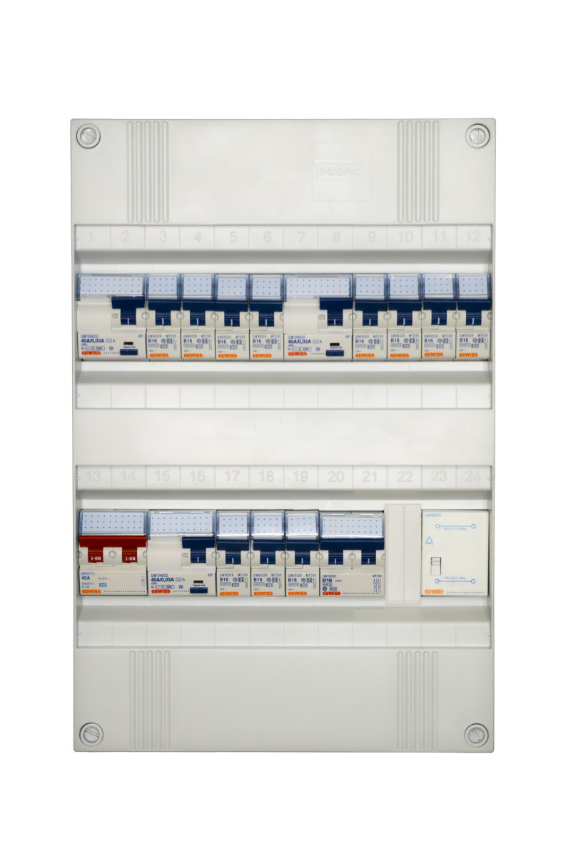 Gewiss NLK Groepenkast 1F,3als,11groepen+trafo+kook